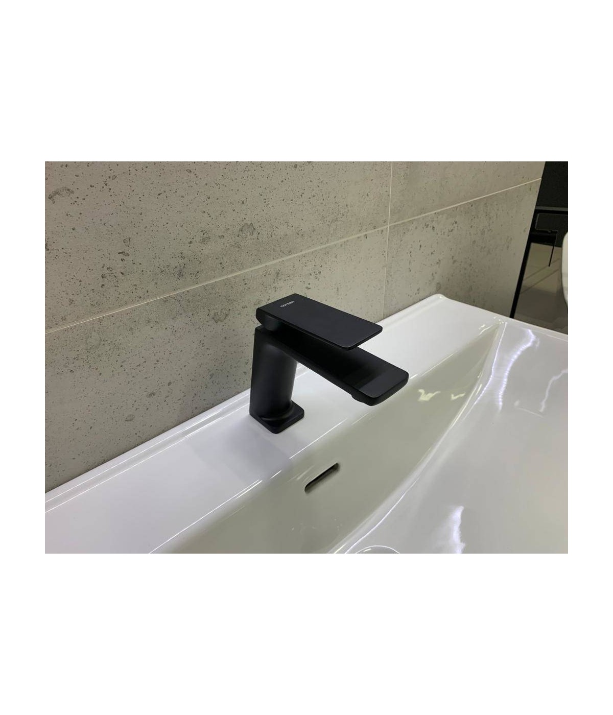 Waschtischarmatur Wasserhahn Kleine TRINO Mischbatterie für Badezimmer in Schwarz