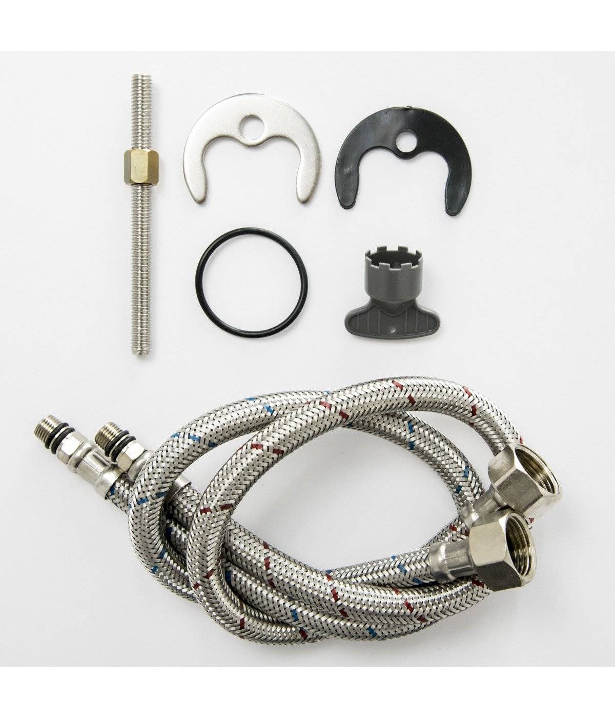 Waschtischarmatur Wasserhahn Hoch TRINO Mischbatterie für Badezimmer in Chrom