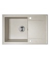 Granitspüle 1-Becken HUNTERZ Grau 44x67 mit Abtropffläche | inkl. Siphon!