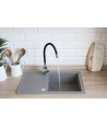 Granitspüle 1-Becken HUNTERZ Grau 44x67 mit Abtropffläche | inkl. Siphon!