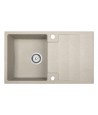 Granitspüle 1-Becken RAB Beige 44x76 mit Abtropffläche | inkl. Siphon!