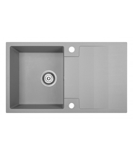 Granitspüle 1-Becken RAB Grau 44x76 mit Abtropffläche | inkl. Siphon!
