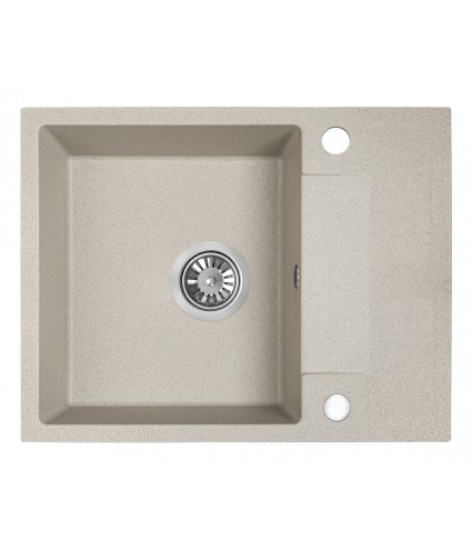 Granitspüle 1-Becken RAB Beige 44x56 mit kurzer Abtropffläche | inkl. Siphon!