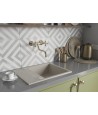 Granitspüle 1-Becken RAB Beige 44x56 mit kurzer Abtropffläche | inkl. Siphon!