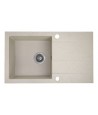 Granitspüle 1-Becken SHIRE Beige 44x76 mit Abtropffläche | inkl. Siphon!