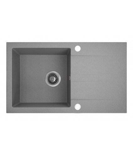 Granitspüle 1-Becken SHIRE Grau 44x76 mit Abtropffläche | inkl. Siphon!