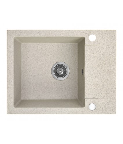 Granitspüle 1-Becken SHIRE Beige 44x56 mit kurzer Abtropffläche | inkl. Siphon!