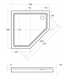 DUSCHWANNE 90x90x3,5x15 BERGO Ablaufgarnitur & Füße GRATIS!