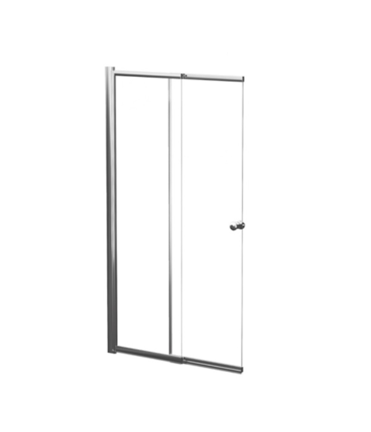Badewannenabtrennung 2-teilig 100x150 EASY SLIDE Glas 4 mm