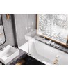 Badewannenabtrennung 2-teilig 100x150 EASY SLIDE Glas 4 mm