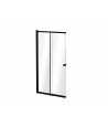 Badewannenabtrennung 2-teilig 100x150 EASY SLIDE BLACK Glas 4 mm