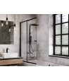 Badewannenabtrennung 2-teilig 100x150 EASY SLIDE Glas 4 mm