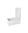 Badewannenabtrennung 2-teilig 80x150 PRESTIGIO Glas 6 mm