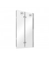 Badewannenabtrennung 2-teilig 80x150 PRESTIGIO Glas 6 mm
