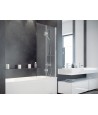 Badewannenabtrennung 2-teilig 80x150 PRESTIGIO Glas 6 mm