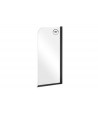 Badewannenabtrennung 1-teilig 70x140 PRIME BLACK 1 Glas 5 mm