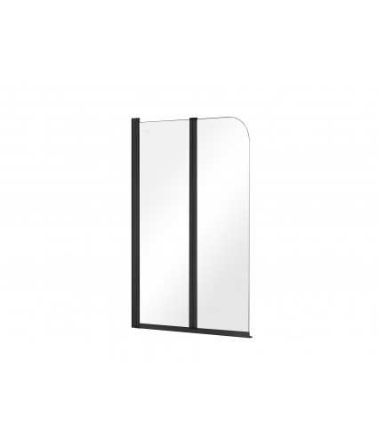 Badewannenabtrennung 2-teilig 90x140 PRIME BLACK 2 Glas 5 mm