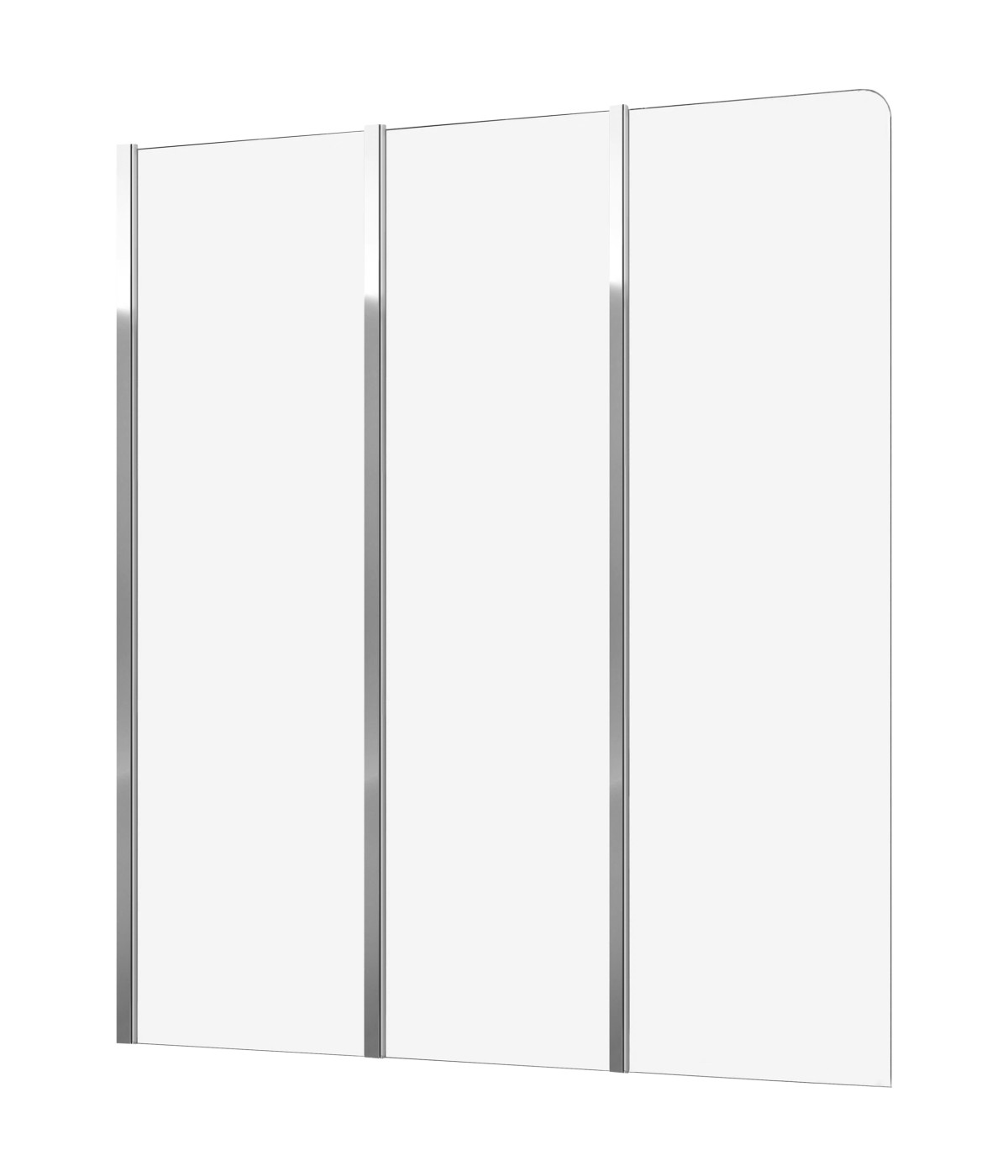 Badewannenabtrennung 3-teilig 120x140 AGAT Glas 5 mm