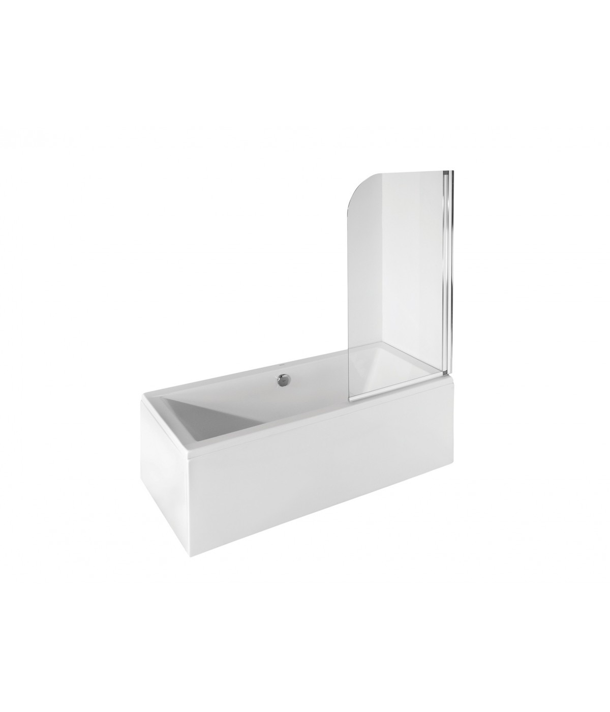 Badewannenabtrennung 1-teilig 75x130 AMBITION 1 Glas 6 mm