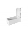 Badewannenabtrennung 1-teilig 75x130 AMBITION 1 Glas 6 mm