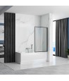 Badewannenabtrennung 1-teilig 80x140 LAGOS Glas 5 mm