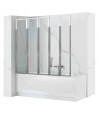 Badewannenabtrennung 5-teilig 120x140 IDEA Glas 5 mm