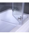 Badewannenabtrennung 3-teilig 120x140 Glas 5 mm