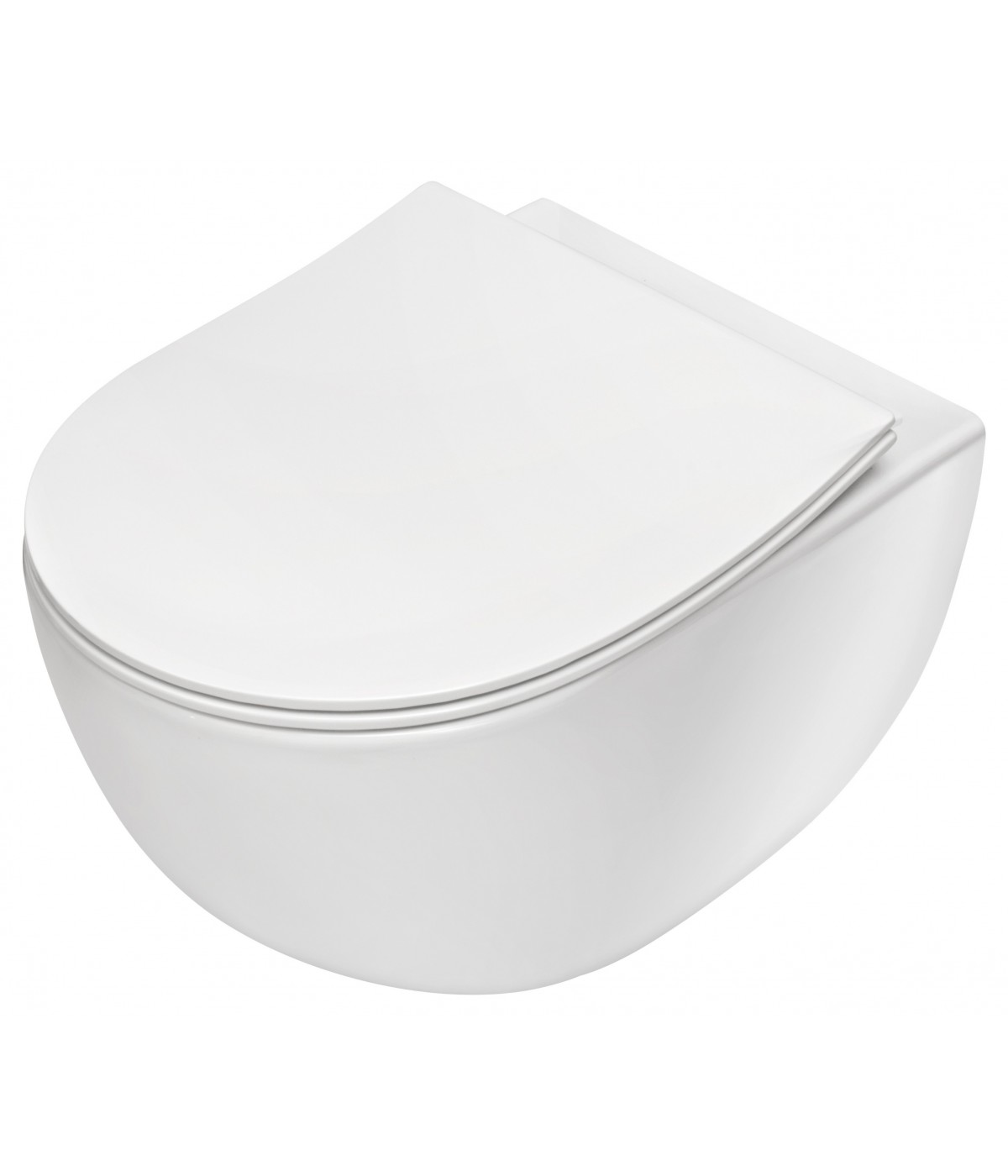 WC-Toilette SLIM Soft-Close PEONIA Weiß