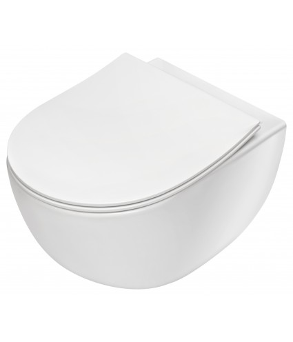 WC-Toilette SLIM Soft-Close PEONIA Weiß
