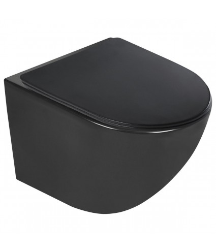 WC-Toilette SLIM Soft-Close DELOS Schwarz