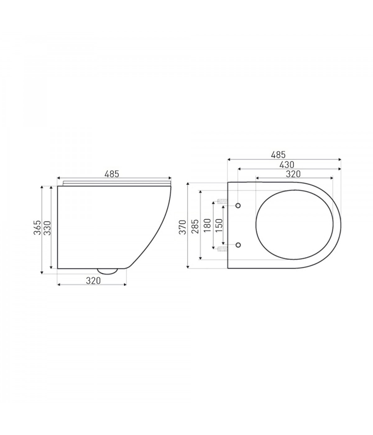 WC-Toilette SLIM Soft-Close DELOS Weiß