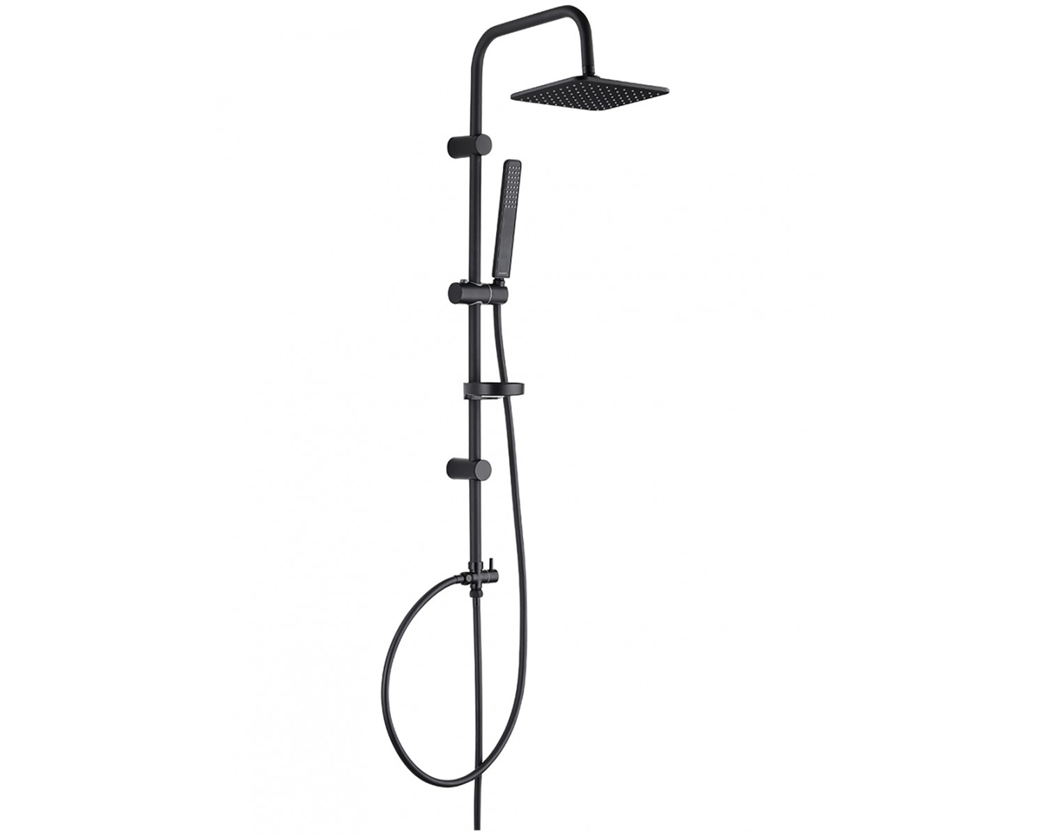 Regendusche ARES Schwarz Handbrause, Duschsystem