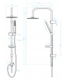 Regendusche ARES Schwarz Handbrause, Duschsystem