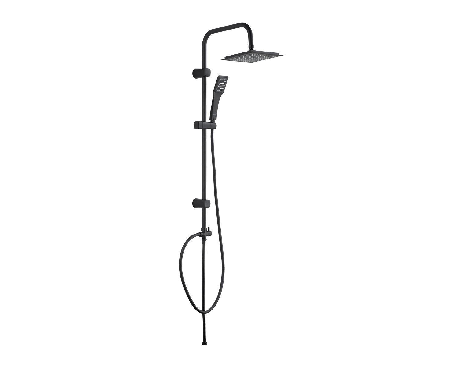 Regendusche HIROSS Schwarz Handbrause, Duschsystem