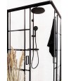 Brausegarnitur BORO Thermostatisch Schwarz Duschsäule