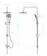 Regendusche HIROSS Chrom Handbrause, Duschsystem