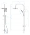 Regendusche ONDO Chrom Handbrause, Duschsystem