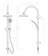 Regendusche ONDO Chrom Handbrause, Duschsystem