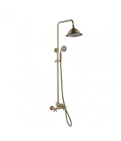 Brausegarnitur STILO Antik Messing Duschsäule