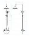 Brausegarnitur STILO Antik Messing Duschsäule