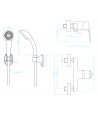 Brausearmatur ORIS Chrom Badarmatur Duschbatterie Komplette Set