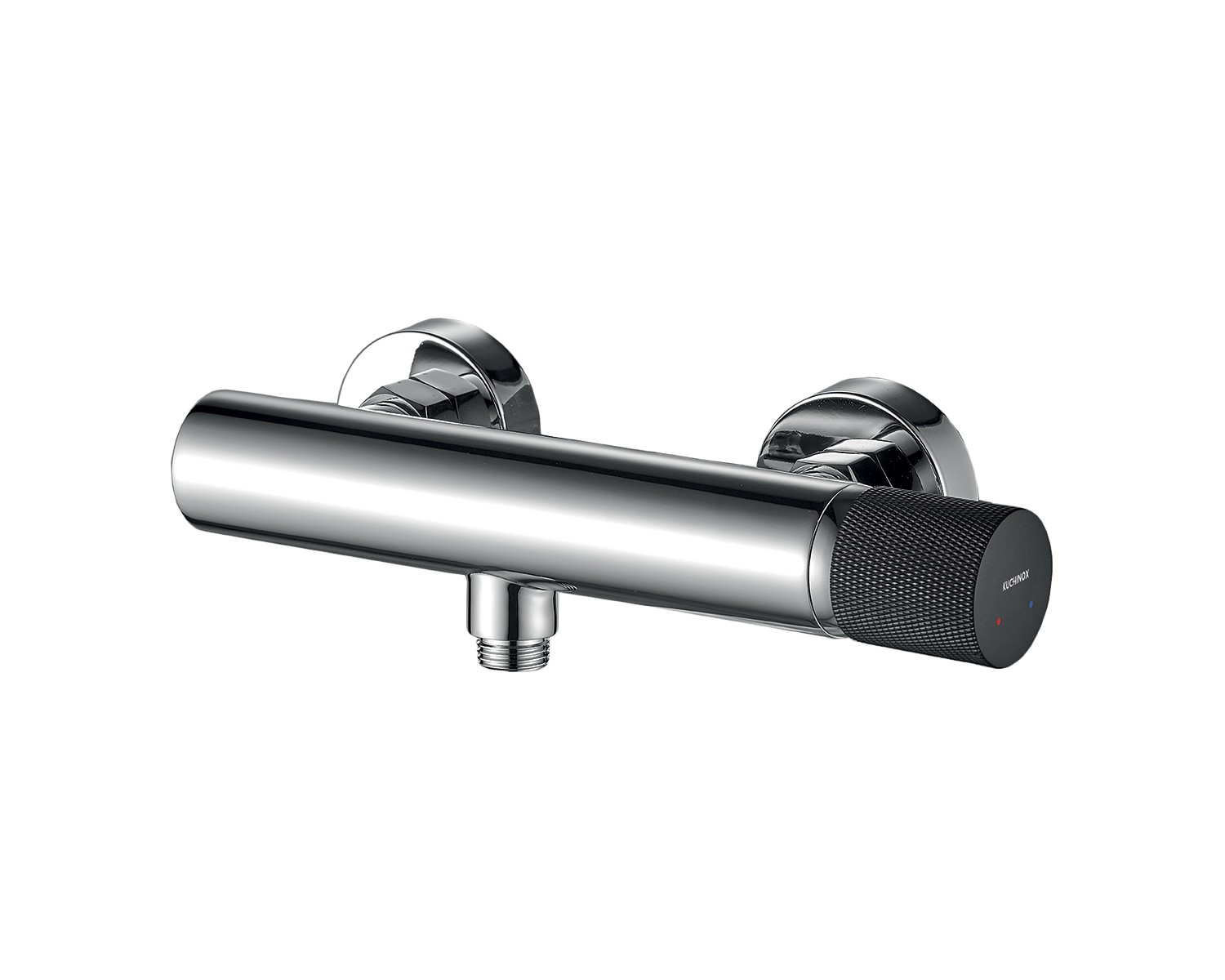 Brausearmatur PEROS Chrom-Schwarz Badarmatur Duschbatterie