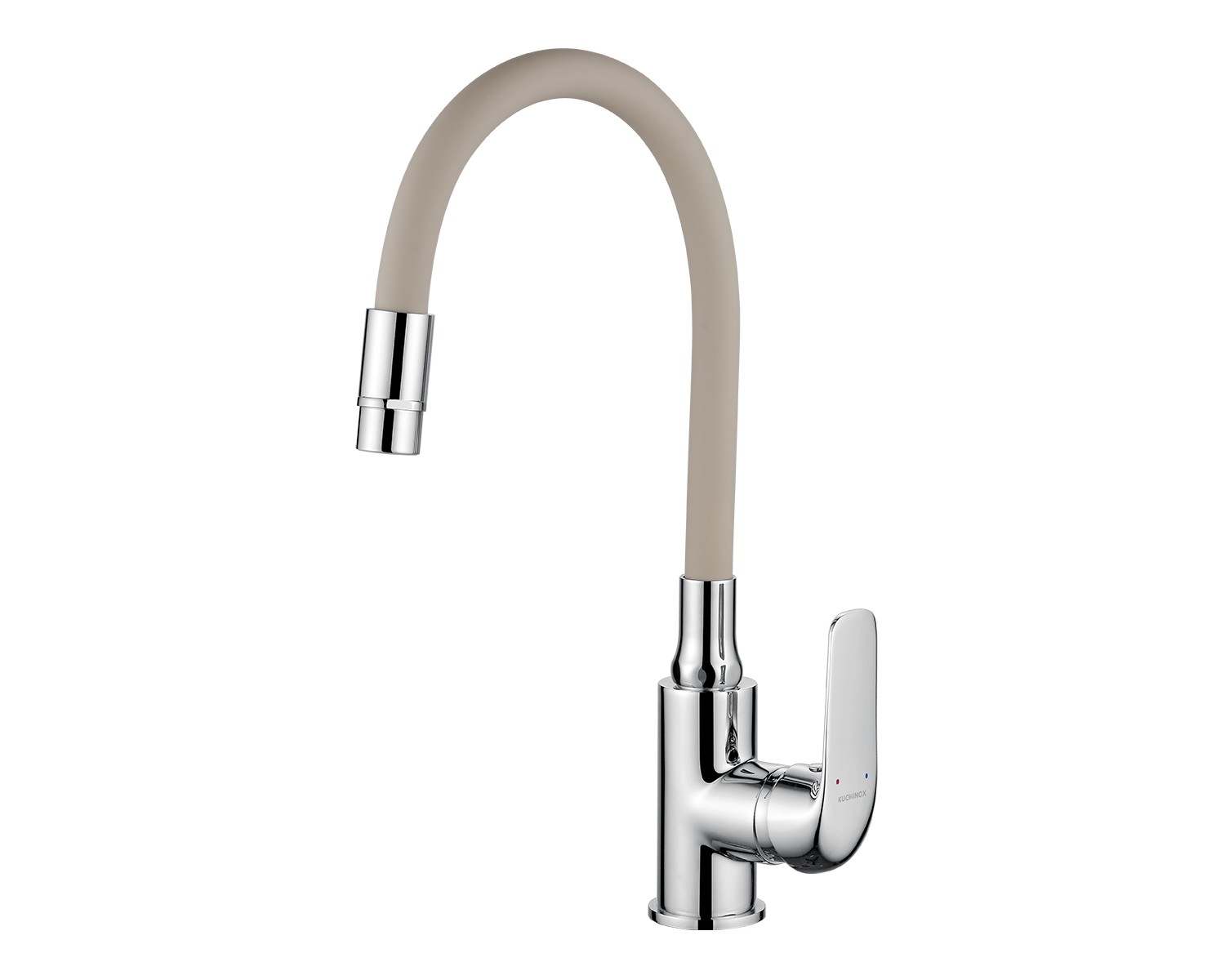 Küchenarmatur ELZA Chrom-Beige Küchenmischer mit flexiblen 2-Funktionen Auslauf