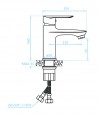 Waschtischarmatur Kleine CENTO Chrom Badarmatur Waschtischbatterie + Click-Clack