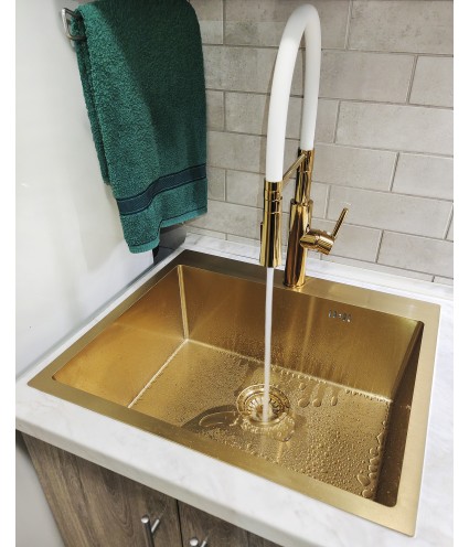 Küchenarmatur SHIRE Weiß-Gold Küchenmischer