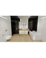 Walk In Dusche 80x195 KETIL Transparent Nano Glas 6 mm | Glaswand Duschkabine