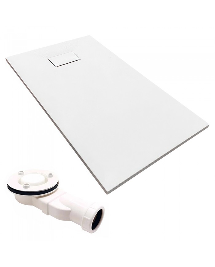 DUSCHWANNE RECHTECK 100x80 VIDAR Steinoptik, Ablaufgarnitur GRATIS !