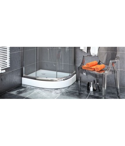 DUSCHWANNE VIERTELKREIS 90x90x16 ALEXO Ablaufgarnitur + Füße GRATIS !
