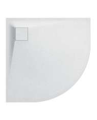 DUSCHWANNE VIERTELKREIS 90x90 VIDAR Steinoptik, Ablaufgarnitur GRATIS !