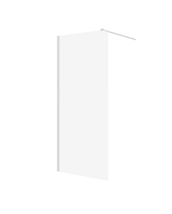 Walk in Duschkabine 110x195 KETIL Transparent Nano Glas 6 mm | Glaswand